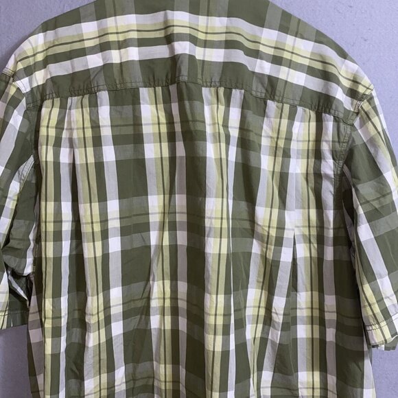 Duluth Trading Co. Men's Green Plaid Button Down Short Sleeve Shirt Sz 2XL-T - Picture 8 of 8